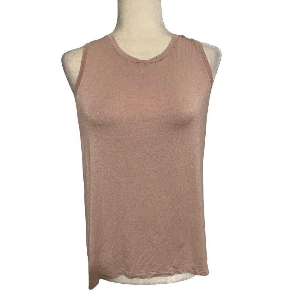 Halogen womens blush pink crew neck tank top medium